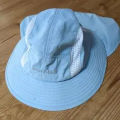 mont-bell 水色 キャップ 日よけ付き　帽子