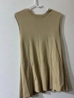 LE FOYERベージュ ノースリーブ ニット フレア