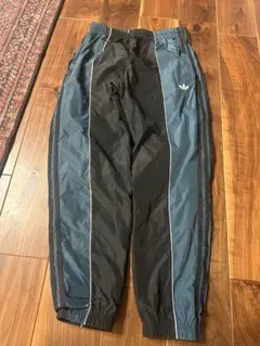 adidas ストライプデザイン パンツ XL 黒/青
