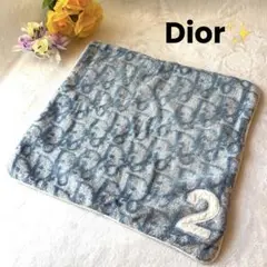 希少✨Diorディオール クッションカバートロッター柄ネイビー タオル生地