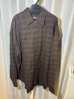 【極美品】LIDAM ブラウン チェック柄 長袖シャツ×2