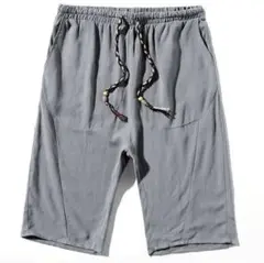 【新品】ハーフパンツ　 サルエルパンツ　クロップドパンツ　メンズ　L