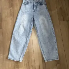 ライトブルー ワイドレッグデニム