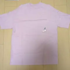 GU　ナガキパーマ　半袖Tシャツ　ピンク