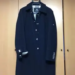 美品 バーバリーブラックレーベル メルトンウール ロングコート