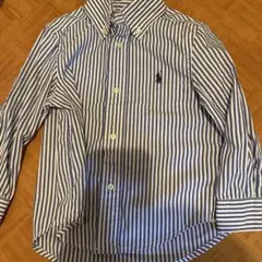 Ralph Lauren 青白ストライプ ポロシャツ
