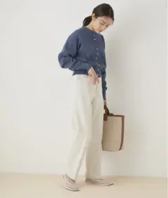 洗える ブロードリブカーディガン
