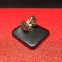 【ヴィンテージ】18号 ゴールドファッションリング レトロ アンティーク R4