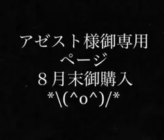 アゼスト様御専用ページ８月末御購入*\(^o^)/*