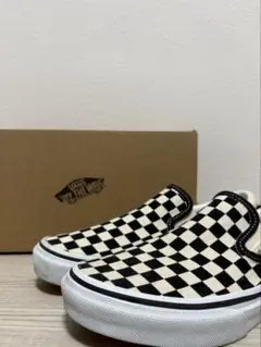 VANS チェッカーパターン スリッポン 25cm