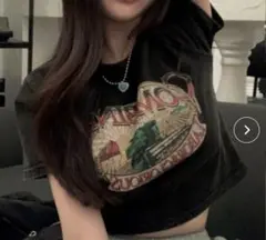 MASHIRO クロップドTシャツ combine