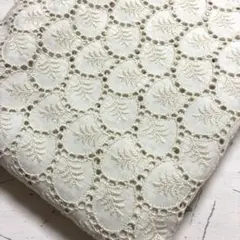 コットンレース刺繍生地　1m