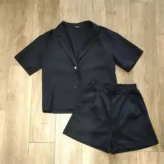 ブラック ショートパンツのセットアップ　サイズ150