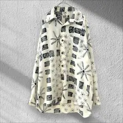 Delead Homma 長袖 シャツ 花柄 ブラウス 水彩 ユニセックス
