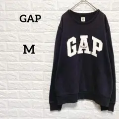 【ギャップ】ビッグロゴ　長袖　トレーナー　ダークグレー　M スウェット　ゆったり