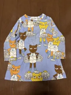 mini rodini 猫柄ワンピース 80