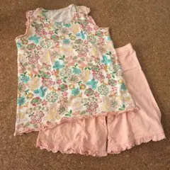 ★スキップランド　花柄タンクトップとショートパンツセット130cm★
