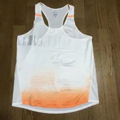 ナイキ ランニングシャツ シングレット 白Mサイズ 駅伝マラソン ランニング