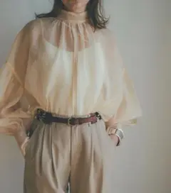 【美品】CLANE SHEER PUFF TOPS シアーパフトップス