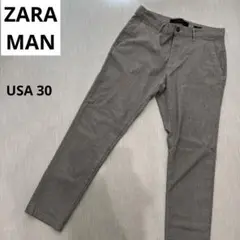 ZARAMAN ズボン　スラックス グレー　薄手　オフィス　通勤　シンプル