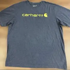 ⑤ CARHARTT カーハート　ロゴプリント Tシャツ ブルー 半袖　ネイビー