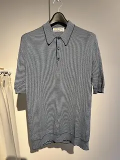 【美品】JOHN SMEDLEY ニットポロ ボーダー