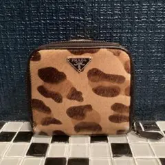 PRADAプラダ★レオパード 二つ折り財布/ヒョウ柄 正規品
