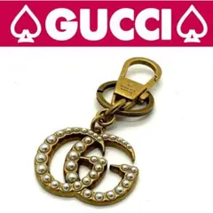 ⭐️美品⭐️グッチ GGロゴ キーリング フェイクパール
