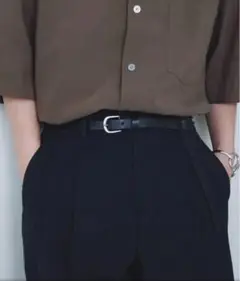 WYM LIDNM OILED LEATHER NARROW BELT
