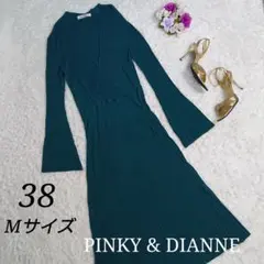 PINKY u0026 DIANNE ロングワンピース 38 Mサイズ グリーン