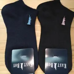 EAST BOY ショートソックス 2足セット 黒・紺