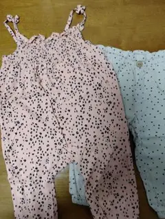 H＆Mオーバーオール＆ボトムス２枚セット(80)