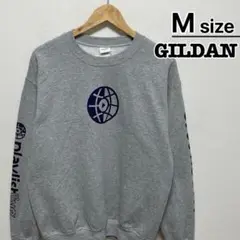 USA古着　GILDAN　スウェット　M　グレー　Playlist Live