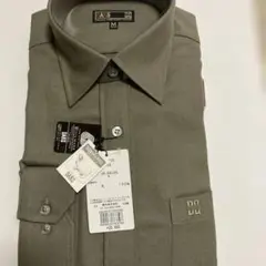 DAKS グレー オリーブ長袖シャツ M