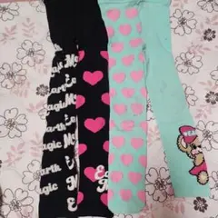キッズスパッツ ハート柄 ロゴ入り　M