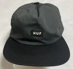【極美品】HUF ブラック×ダークグレー ボックスロゴベースボールキャップ