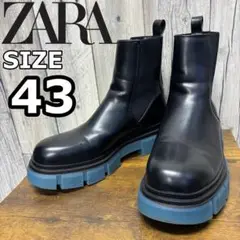 ほぼ未使用極美品ZARA トラックソール　ブルーソール　サイドゴアブーツ　43