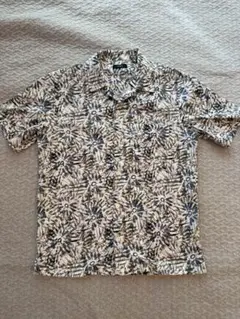 【美品】Theory 花柄 半袖シャツ ホワイト