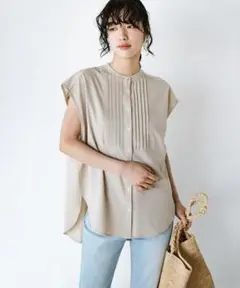 【新品】haco! ハコ　ピンタックブラウス　シャツ