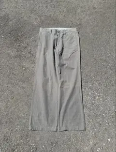 00s old GAP グレー チェック ワイド スラックス リラックスフィット