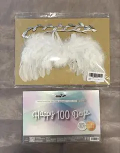 天使の羽とHappy 100daysレターバナー 2点 セット