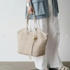 ✨激レア✨russet ラフィア カゴバッグ 2way ショルダー ハンドバッグ russet（ラシット）の「［ラフィアシリーズが今年も登場］2way