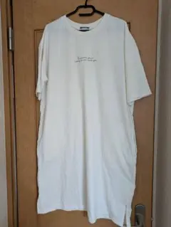 BRANDALISED メッセージプリント 半袖Tシャツワンピース