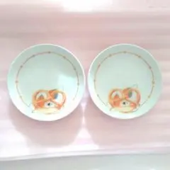 プレッツェルイラストの皿2枚セット