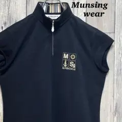 マンシングウェア　Munsingwear ハーフジップ　シャツ　ブラック　LL