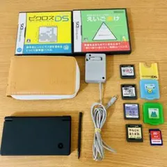 ニンテンドー DSiブラック 本体 充電器 ケース SDカード ソフト6本セット