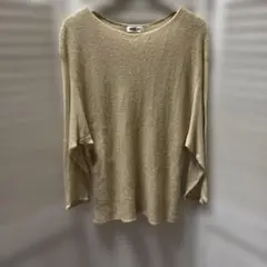 HIROKO BIS ベージュニット長袖トップス