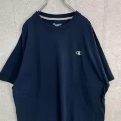 チャンピオン　刺繍ロゴ　ネイビー　ビックサイズTシャツ2XL