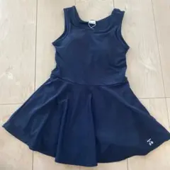 新品　ネイビー スカート付き水着 140