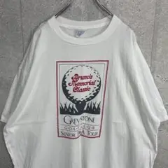 JERZEES USA製 ゴルフツアープリント　ホワイトTシャツ2XL